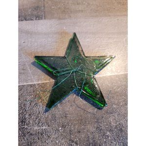 Green Stained star acrylic star wired gift decor xmas figure